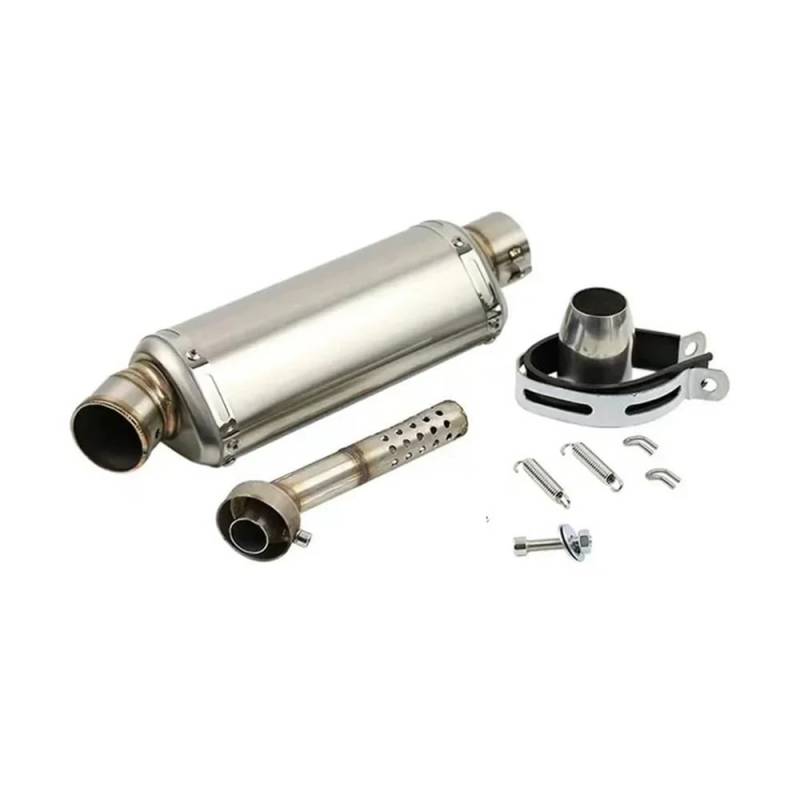 EndAuspuffrohr Motorrad 51mm Universal Motorrad Auspuff Schalldämpfer 310 370 440mm Für Fz6 Pcx125 100cc-1000cc Roller Schwanz Auspuff Schalldämpfer Rohr von YQZGRD