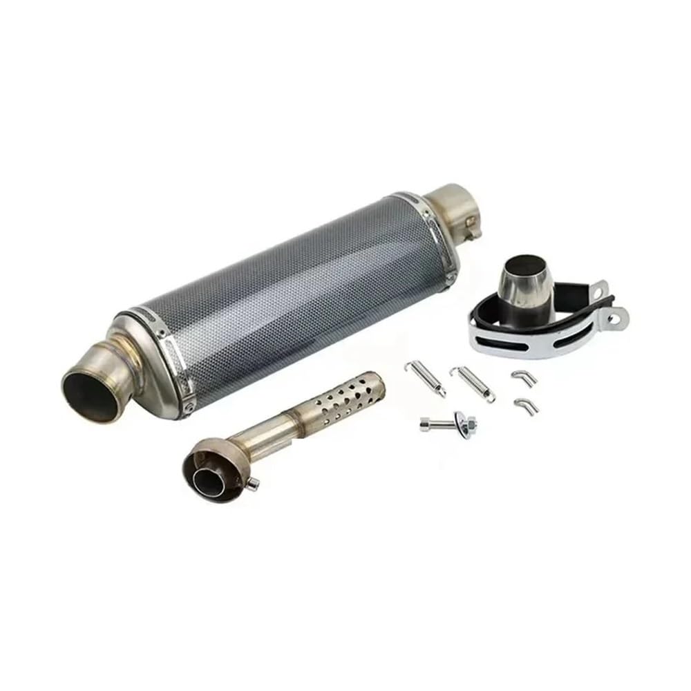 EndAuspuffrohr Motorrad 51mm Universal Motorrad Auspuff Schalldämpfer 310 370 440mm Für Fz6 Pcx125 100cc-1000cc Roller Schwanz Auspuff Schalldämpfer Rohr von YQZGRD