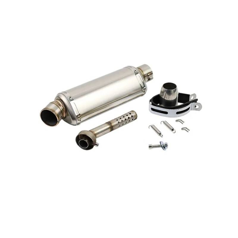 EndAuspuffrohr Motorrad 51mm Universal Motorrad Auspuff Schalldämpfer Hinten Rohr Endrohr 310 370 440 Mm Für Fz6 Pcx125 100cc-1000cc Roller von YQZGRD