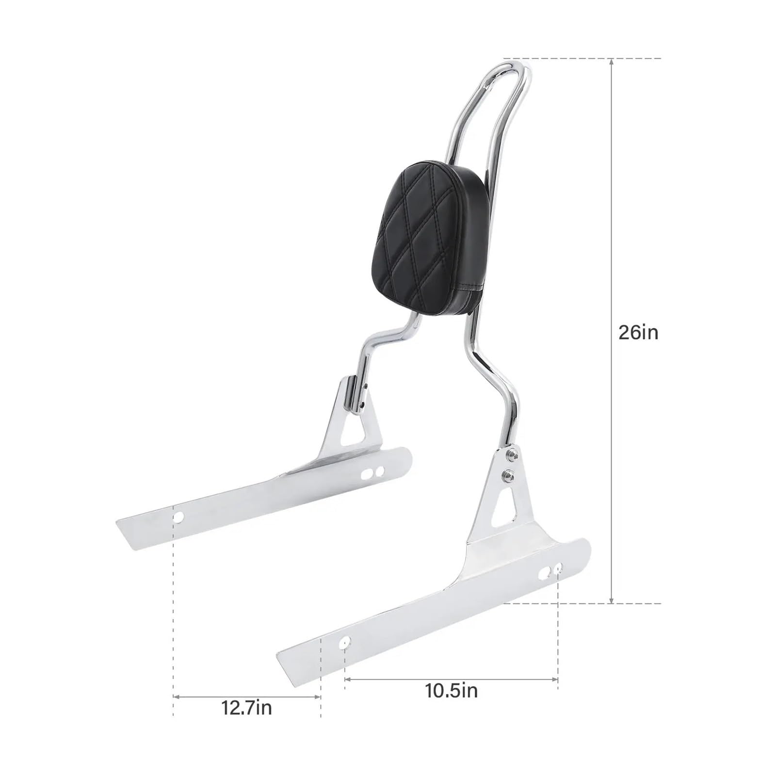 Gepäckträger Rückenkissen Beifahrer Abnehmbare Motorrad-Rückenlehne Sissy Bar Aufrecht Pad Gepäckträger Rückenlehne Für H&Arley Für Dyna Street Bob 2006-2017 von YQZGRD