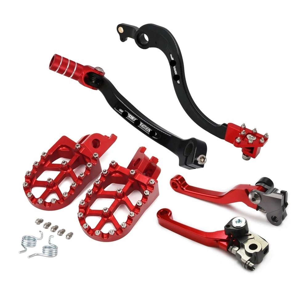 Lenker Bremse Handbremse Hebel Motorrad Shifter Shift Fuß Bremse Kupplung Pedal Hebel Fußrasten Stützen Für CRF250R CRF250X CRF250L CRF450R CRF250RX von YQZGRD