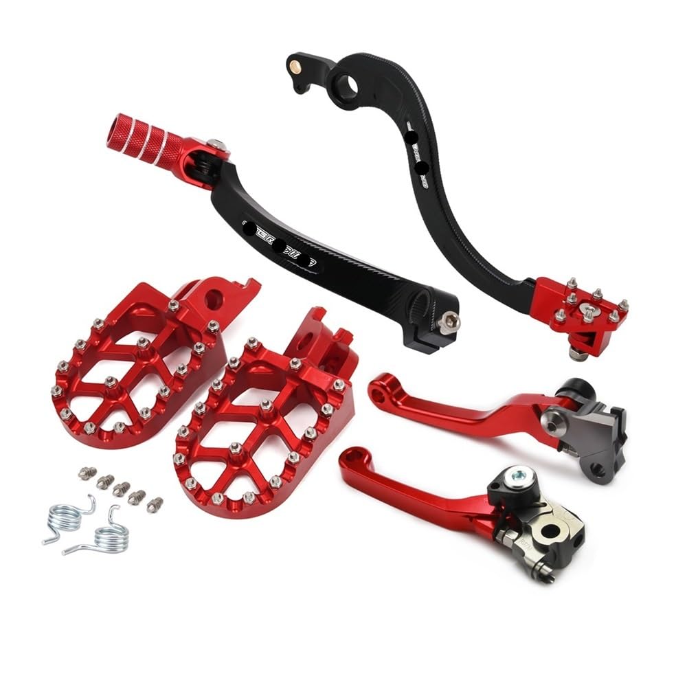 Lenker Bremse Handbremse Hebel Motorrad Shifter Shift Fuß Bremse Kupplung Pedal Hebel Fußrasten Stützen Für CRF250R CRF250X CRF250L CRF450R CRF250RX von YQZGRD