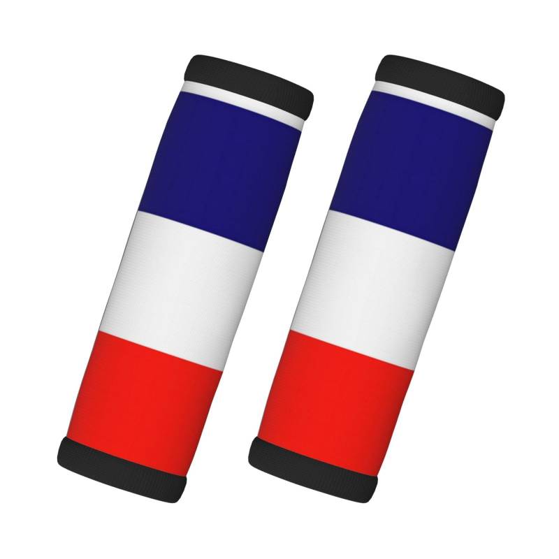 Gepäckgriff-Umwicklung mit französischer Flagge, Gepäckhahn-Identifikatoren für Reisen, Kofferanhänger, 2 Stück von YQxwJL