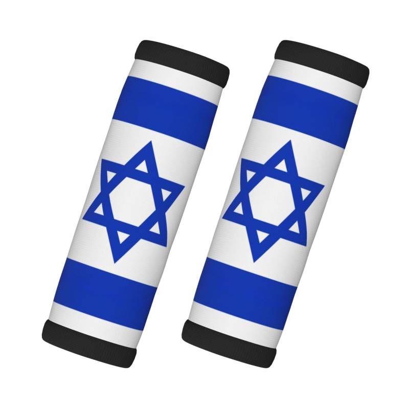 Gepäckgriff-Umwicklung mit israelischer Flagge, Gepäckhahn-Identifikatoren für Reisen, Kofferanhänger, 2 Stück von YQxwJL