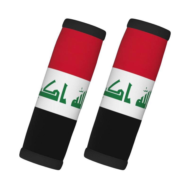 Irakische Flagge, Gepäckgriff-Umwicklung, Gepäckhahn-Identifikation für Reisen, Kofferanhänger, 2 Stück von YQxwJL