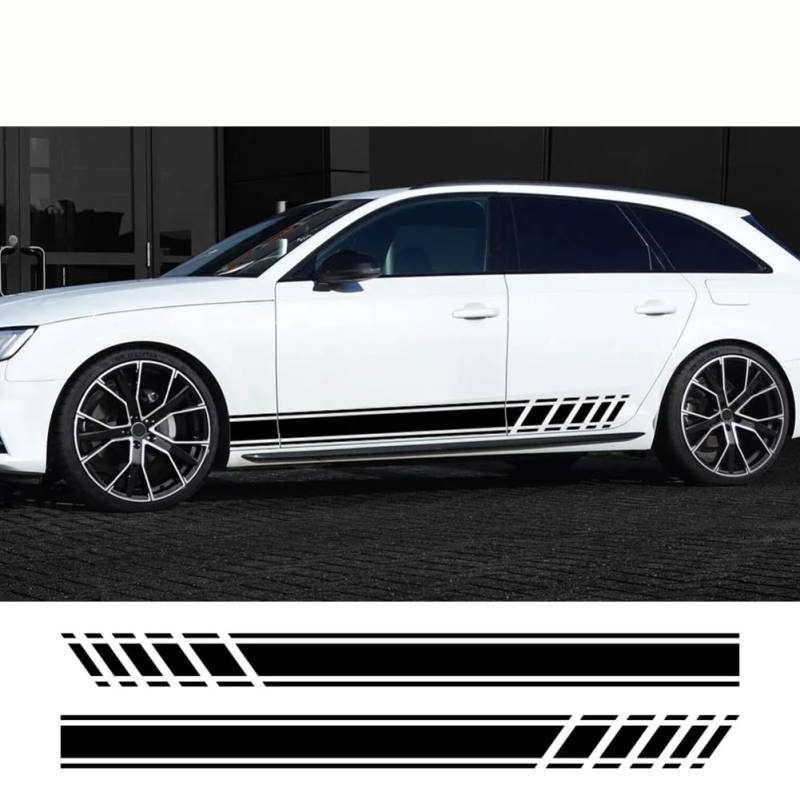 Auto Grafik Streifen Aufkleber Tür Vinyl Aufkleber Tuning Zubehör, für Audi A4 B8 B9 B7 8W 8K 8E B6 S4 RS4 Avant Allroad TFSI von YREAJZVS