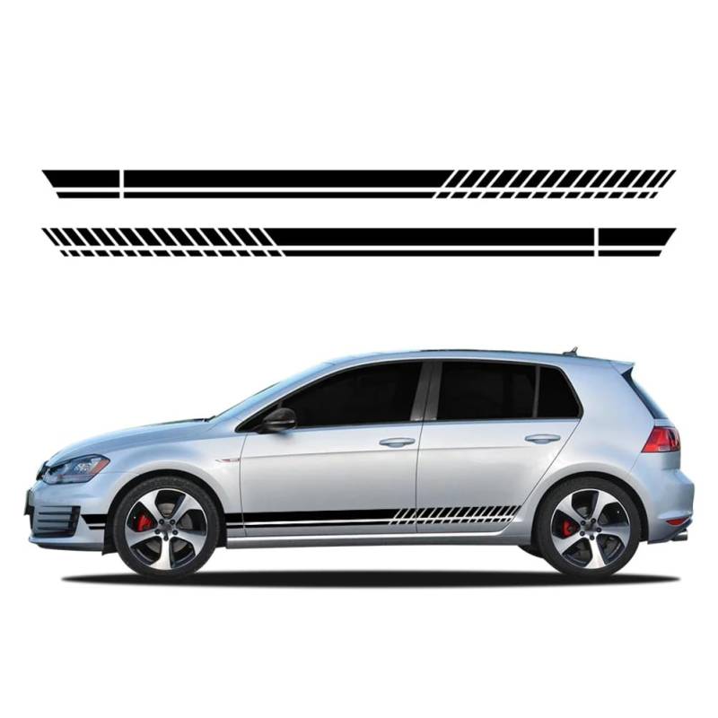 Auto Tür Seitenschweller Vinyl Aufkleber Racing Streifen Aufkleber Grafik Zubehör, für VW Golf 8 7 5 4 6 MK8 MK7 MK5 MK6 MK4 von YREAJZVS