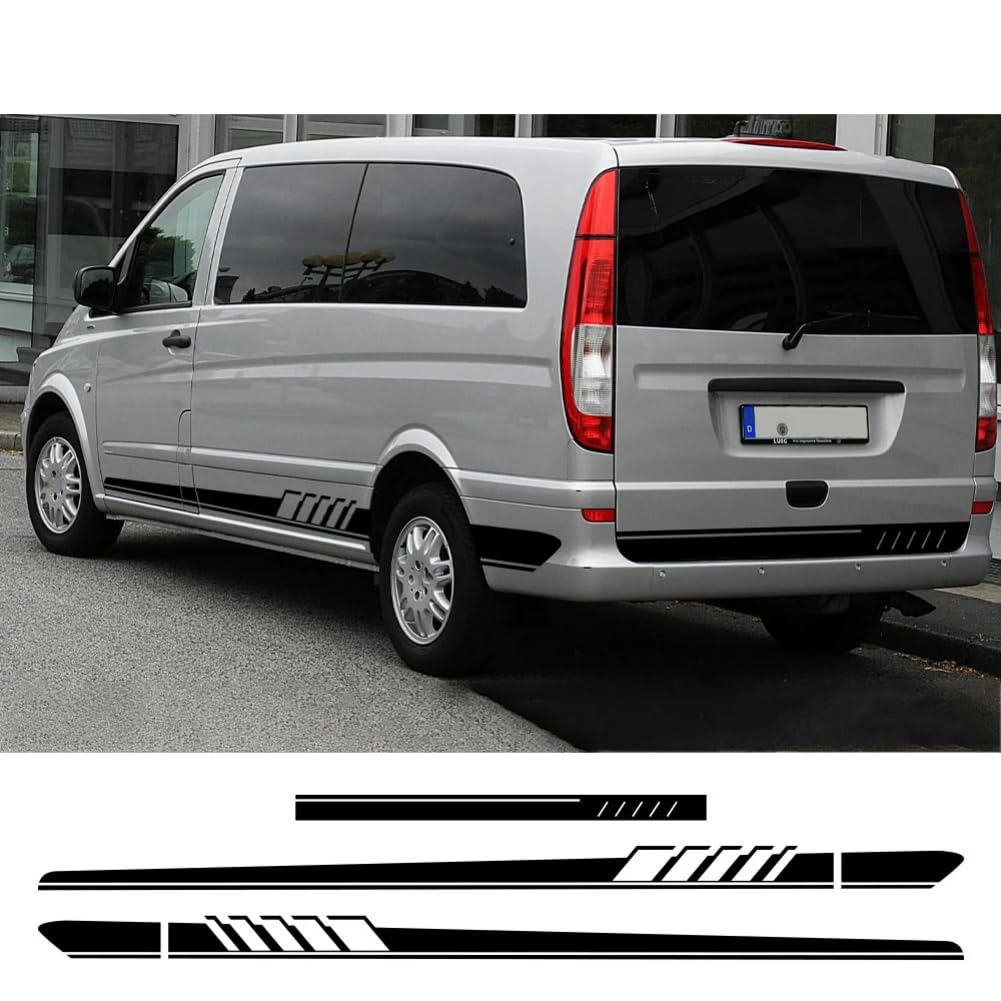 Autoaufkleber, für Mercedes Benz V Vito Klasse Viano W638 W639 W447 Marco Polo EQV Camper Van Vinyl Aufkleber Tuning 3Pcs Zubehör von YREAJZVS