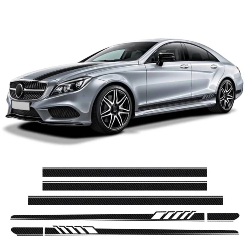 Edition 1 Tür Seitenstreifen Rock Aufkleber Aufkleber, für Mercedes Benz CLS Klasse W219 C219 W218 C218 X218 C257 CLS63 AMG Zubehör von YREAJZVS