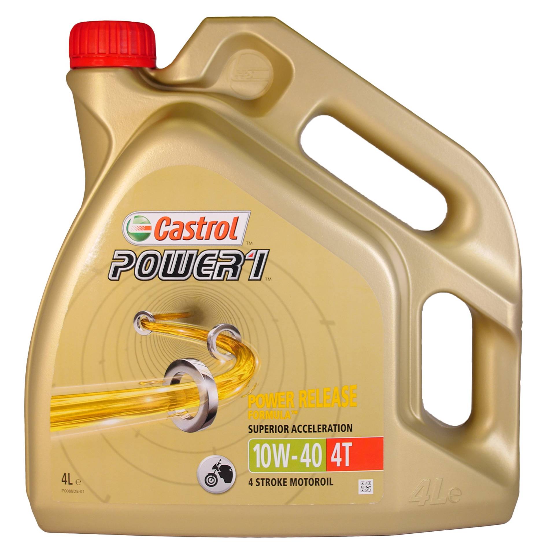 4 Liter 4L CASTROL Motoröl Öl POWER 1 10W-40 4T 4-TAKT Motorrad API SN JASO MA-2 von YREKO