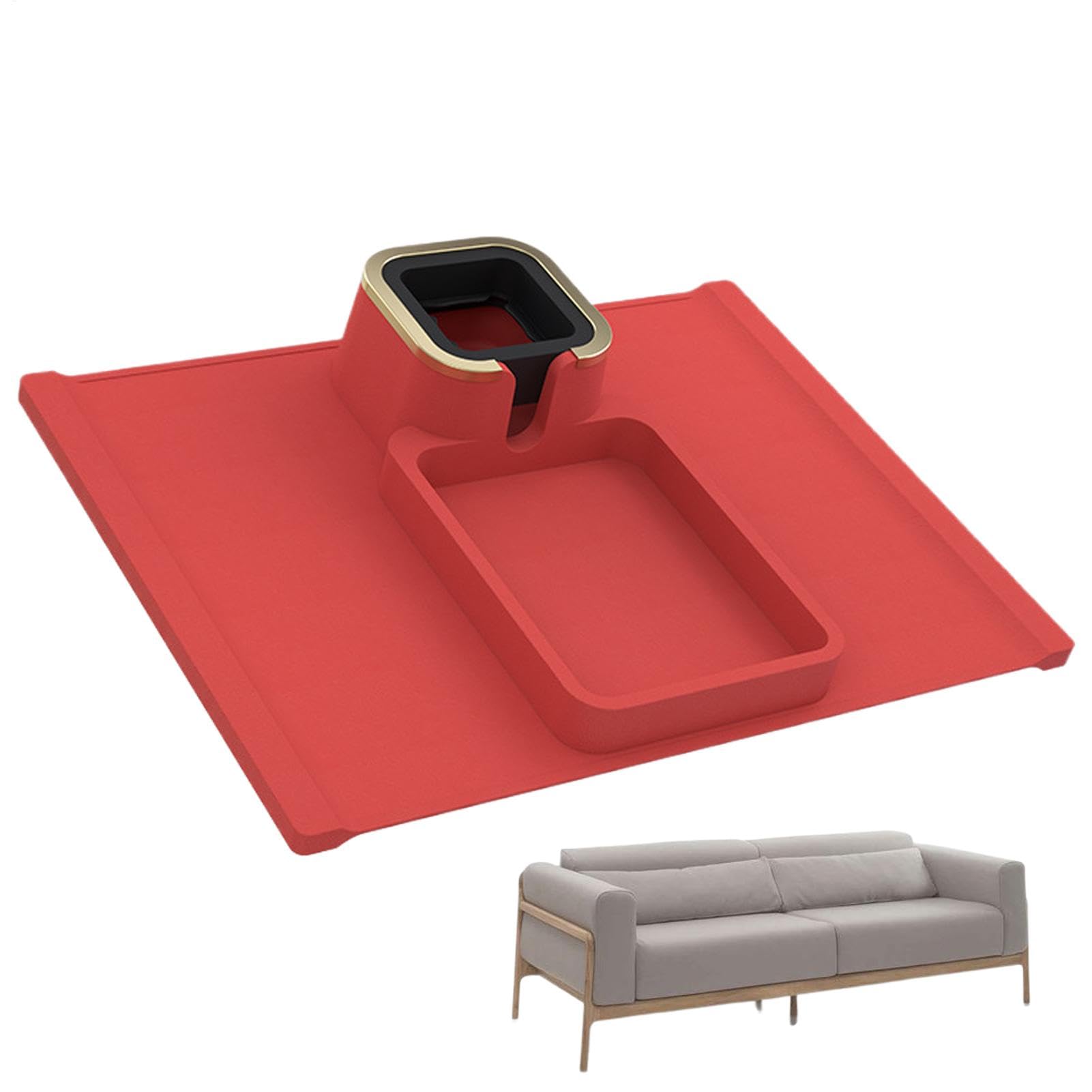 YRTUOP Couch Armtisch, Couch Armlehnenschale - Cup Organizer Couch Arm Tabletthalter - Sofa Armlast Fernbedienung und Handy Organizer Halter für Snacks von YRTUOP