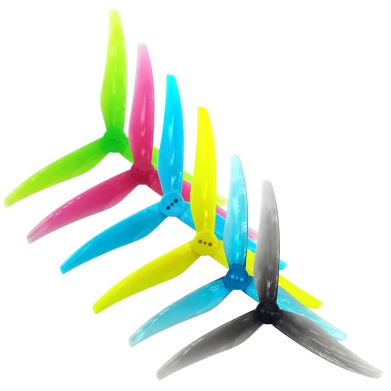 12 Paar SL 5125 5,1-Zoll-Propeller mit 1,5-mm- und 2,0-mm-Löchern, kompatibel mit bürstenlosem FPV-Motor für FPV-Renn- und Freestyle-Drohnen(Black 1.5mm) von YRcEKH