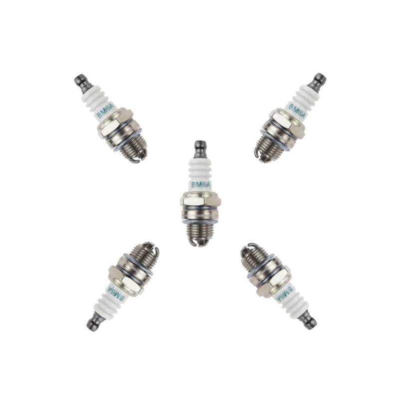 5er-Pack Zündkerzen BM6A L7T BPMR7A RCJ6Y RCJ7Y WSR5F Passend for STIHL Trimmergebläse Kettensäge TS400 TS420 TS460 021 MS180 FS55 von YRcEKH