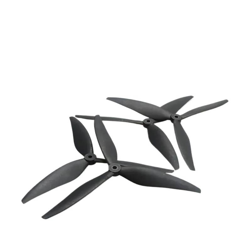 7X4X3 7040 7 zoll Tri-Propeller Schwarz 1CW 1CCW Fiberglas Nylon Für 7 zoll RC Drone Kompatibel DIY Zubehör 2/4/20PCS(7040 7inch 2Pairs) von YRcEKH