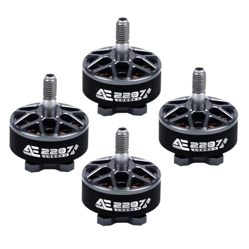 AE2207 V2 Bürstenloser Motor 1860KV 1960KV Kompatibel mit 5-Zoll-Propeller für 4 bis 6S Lipo Flower Fly Traversing Drone 5mm Welle(4pcs 1960KV) von YRcEKH