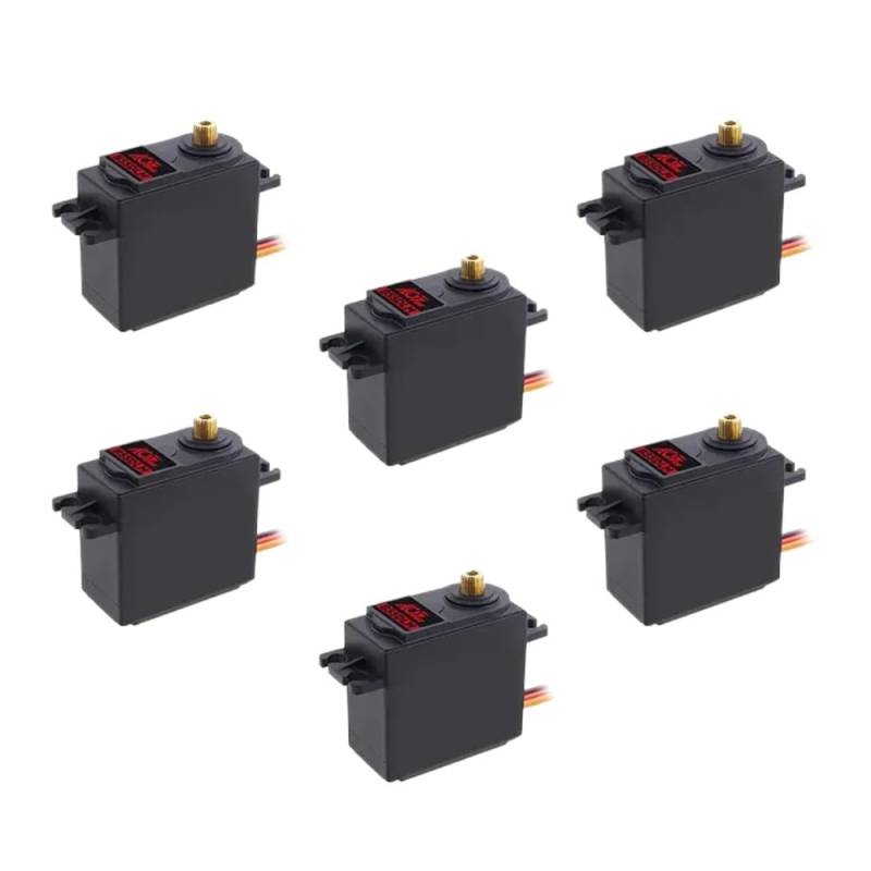 Drehmoment Digitaler Lenkservomotor AGFRC Metallgetriebe B55DLM B55DLS 17 kg 11,5 kg kompatibel mit Roboter RC Auto Flugzeug Boot(B55DLM x6pcs) von YRcEKH