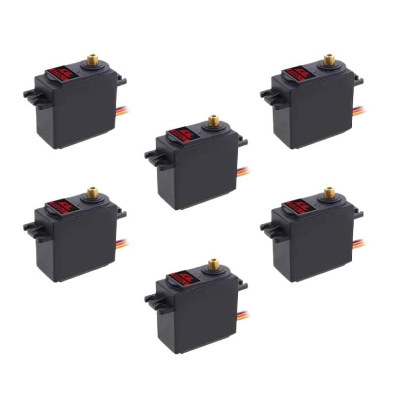 Drehmoment Digitaler Lenkservomotor AGFRC Metallgetriebe B55DLM B55DLS 17 kg 11,5 kg kompatibel mit Roboter RC Auto Flugzeug Boot(B55DLS x6pcs) von YRcEKH