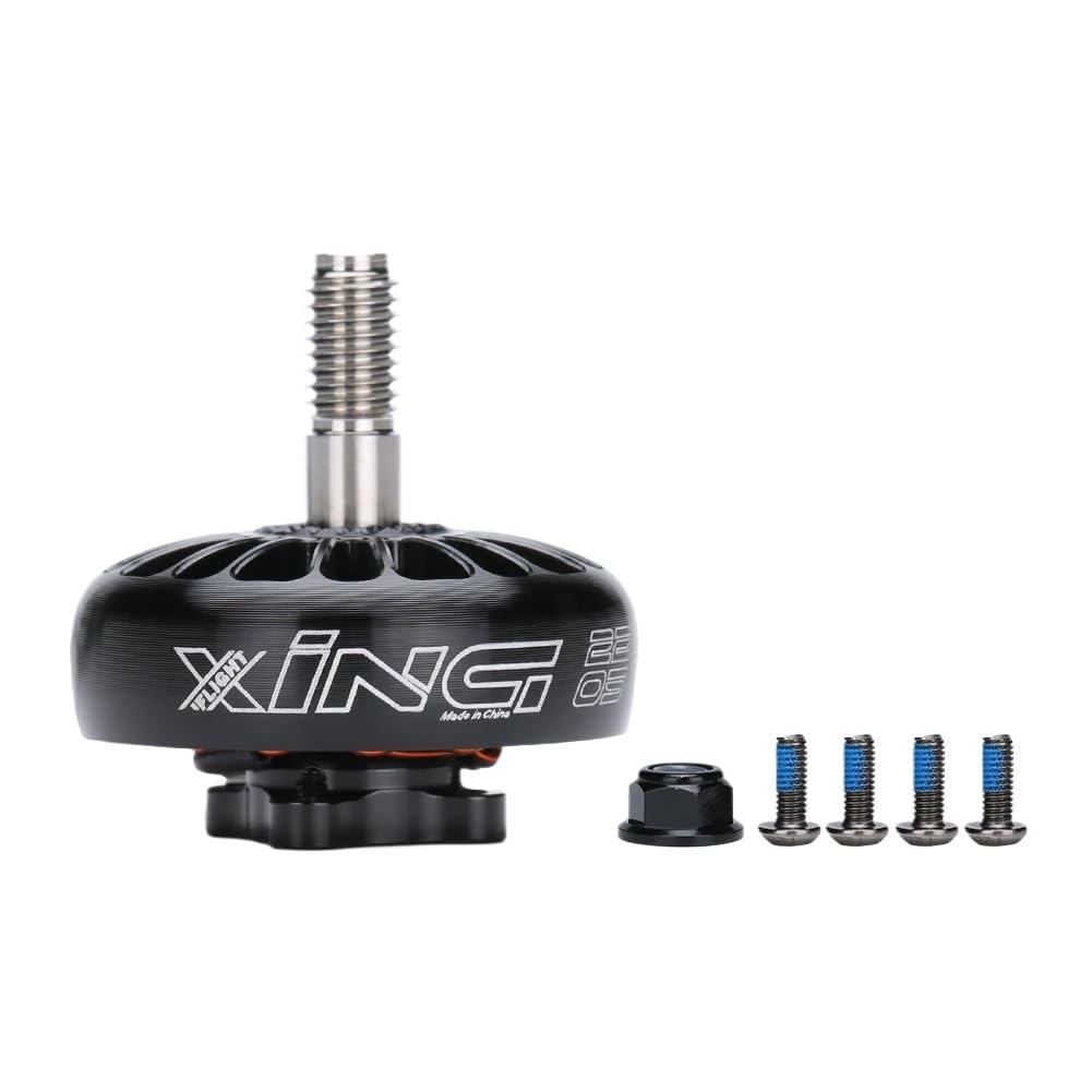 Xing 2205 2300kv 3200kv 2450kv FPV-Motoren für 4–6S Multirotoren, kompatibel mit FPV-Teilen, 12 x 12 mm Montageloch, schwarz(1pc 2450KV) von YRcEKH