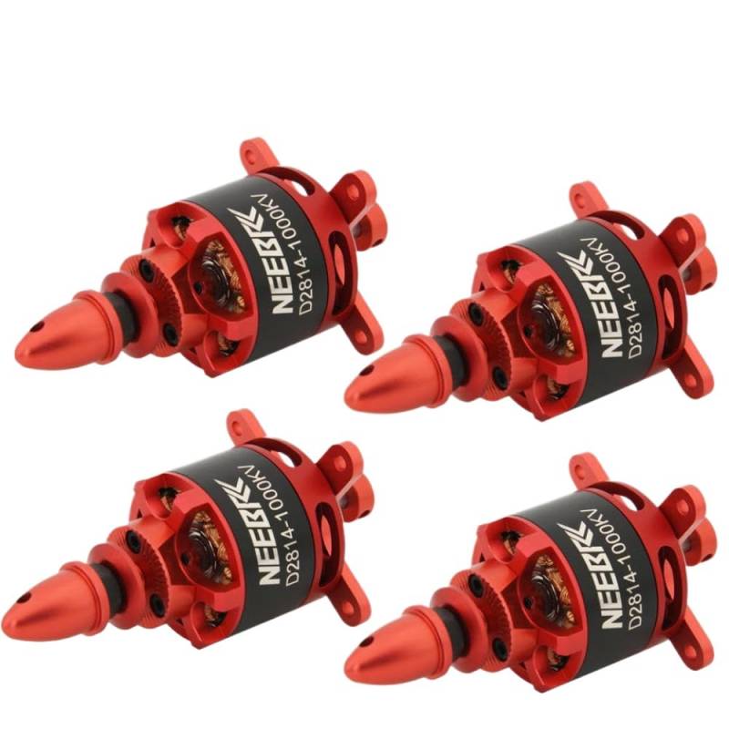 YRcEKH 2814 1000KV Outrunner Bürstenloser Motor, kompatibel mit 3–4S für RC-Festflügel-FPV-Renndrohne, 12 x 6, ESC und Zubehör, 1/4 Stück(4PCS 2814 1000KV) von YRcEKH