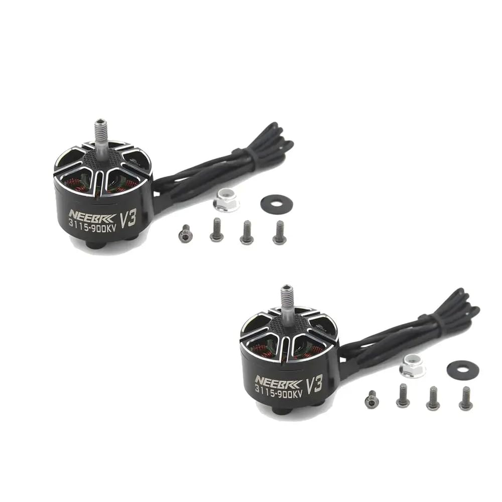 YRcEKH 3115 900KV V3 Bürstenloser Motor für FPV-Renndrohne und RC-Flugzeug, kompatibel mit 3–6S Long Range Freestyle Mark4 8–10 Zoll, verkauft in 1/2/4 Stück(2PCS 3115 900KV) von YRcEKH