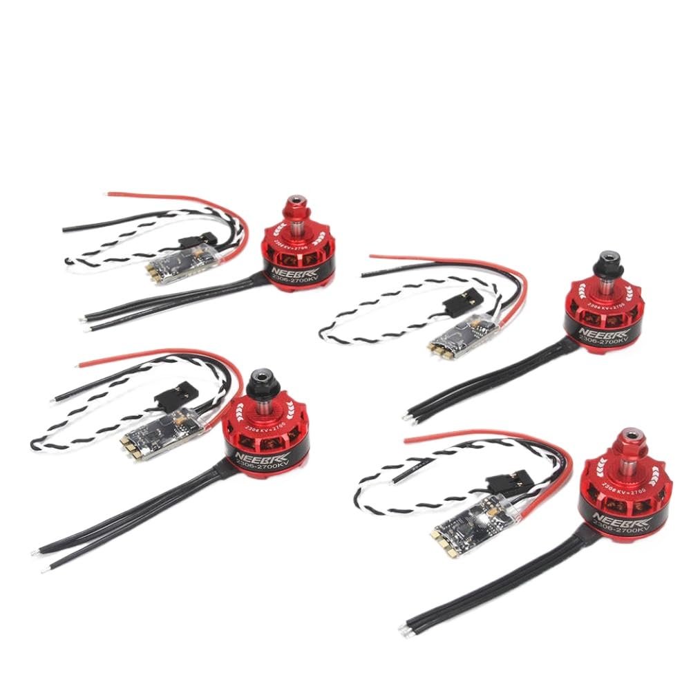 YRcEKH 4PCS 2306 2300KV 2700KV CW CCW Bürstenlosen Motoren Mit 25A ESC Für Racing Drone RC Flugzeuge Quadcopter kompatibel Mit Verschiedenen Modellen(4PCS 2300KV w 25A) von YRcEKH