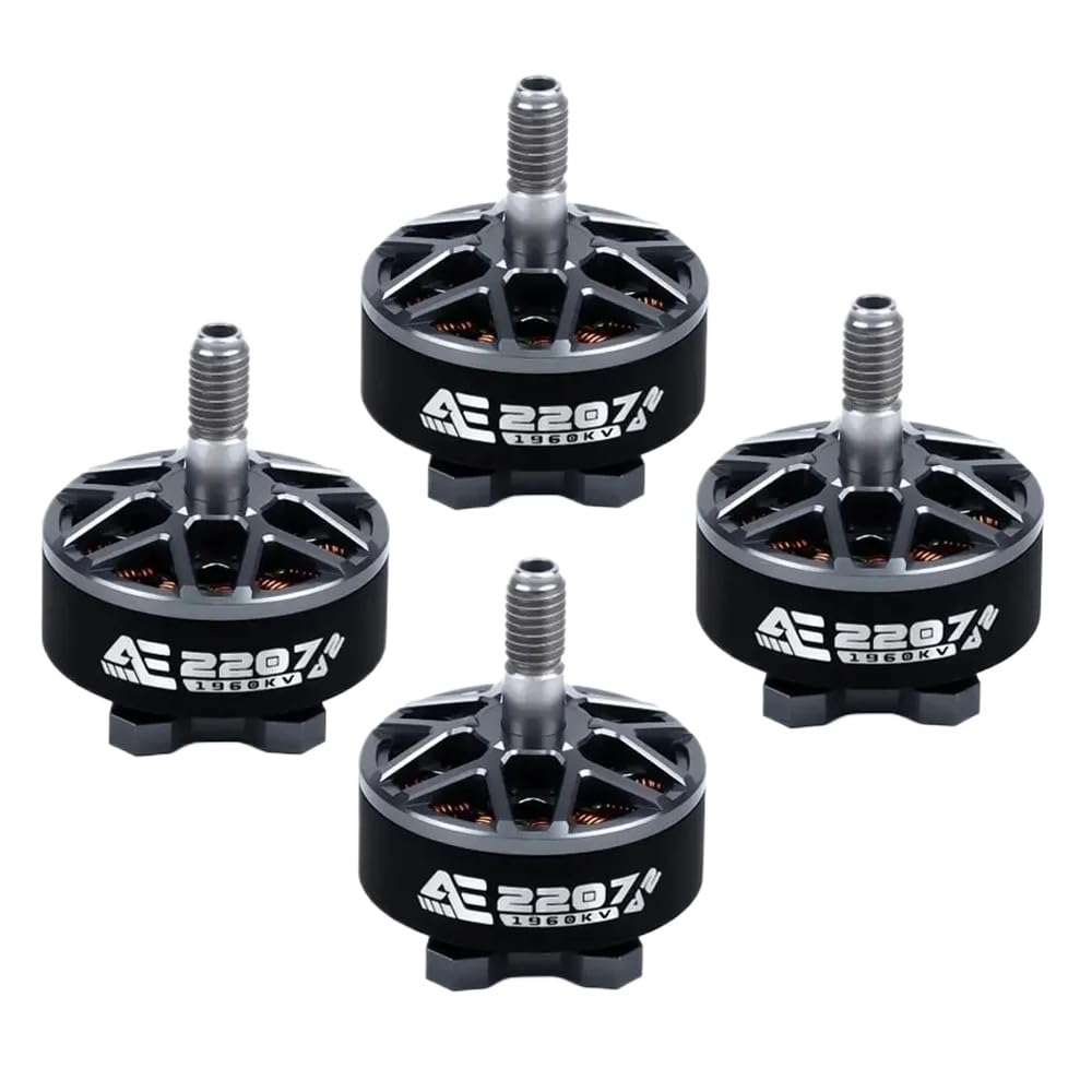 YRcEKH AE2207 V2 Bürstenloser Motor 1860KV 1960KV Kompatibel mit 5-Zoll-Propeller für 4 bis 6S Lipo Flower Fly Traversing Drone 5mm Welle(4pcs 1860KV) von YRcEKH