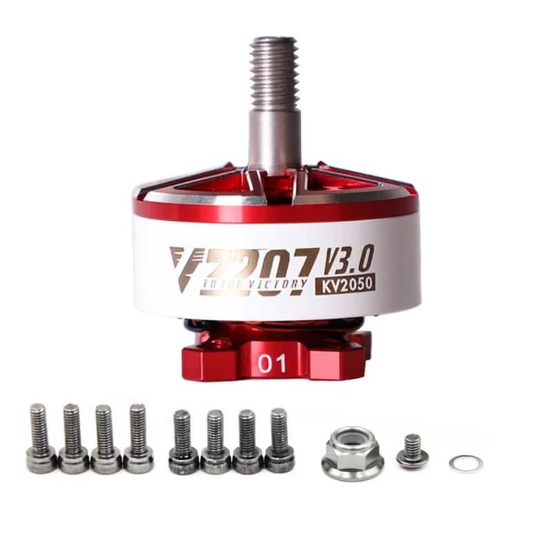 YRcEKH V2207 V3 Bürstenloser Motor KV1750 KV1950 KV2050 KV2550 Kompatibel mit 4-6S RC Racing Drone Quadcopter Teilen 1 bis 4 Packungen(1PCS KV2050) von YRcEKH