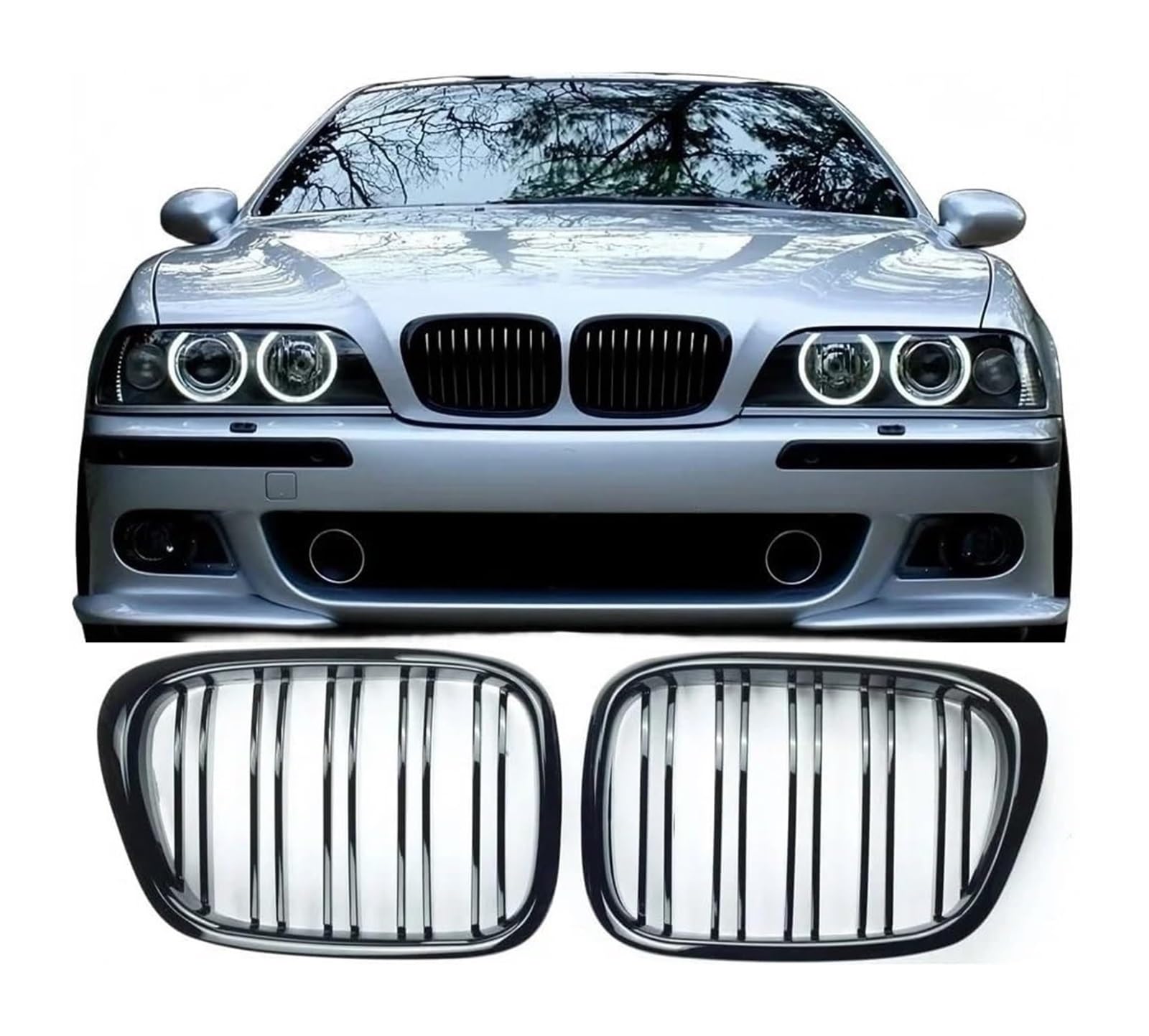 Front Nierengrill Grills Für E39 Für 5er-Serie 1995-2004 Frontstoßstangengrill Frontkühlergrill Auto-Fronthaubengrill Dual Line Grille Front Nierengrill Grills Für E39 Für 5er-Serie 1995-2004 Frontstoßstangengrill Frontkühlergrill Auto-Fronthaubengrill Dual Line Grille von YSBVBLRMRV