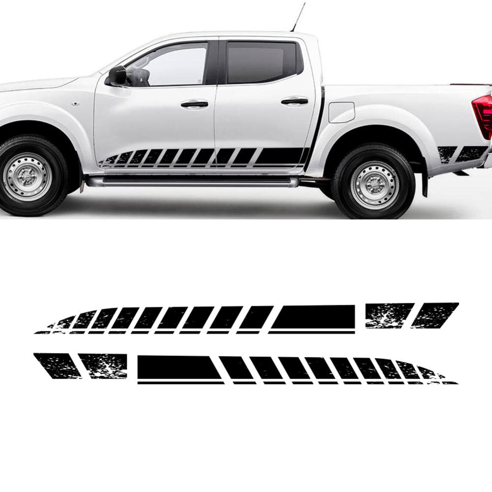 2 STÜCKE Autoaufkleber, Für Nissan NAVARA d21 d22 d40 Tuning Zubehör Auto Seitentür Streifen Grafiken Vinyl Körper Dekor Aufkleber von YSLR