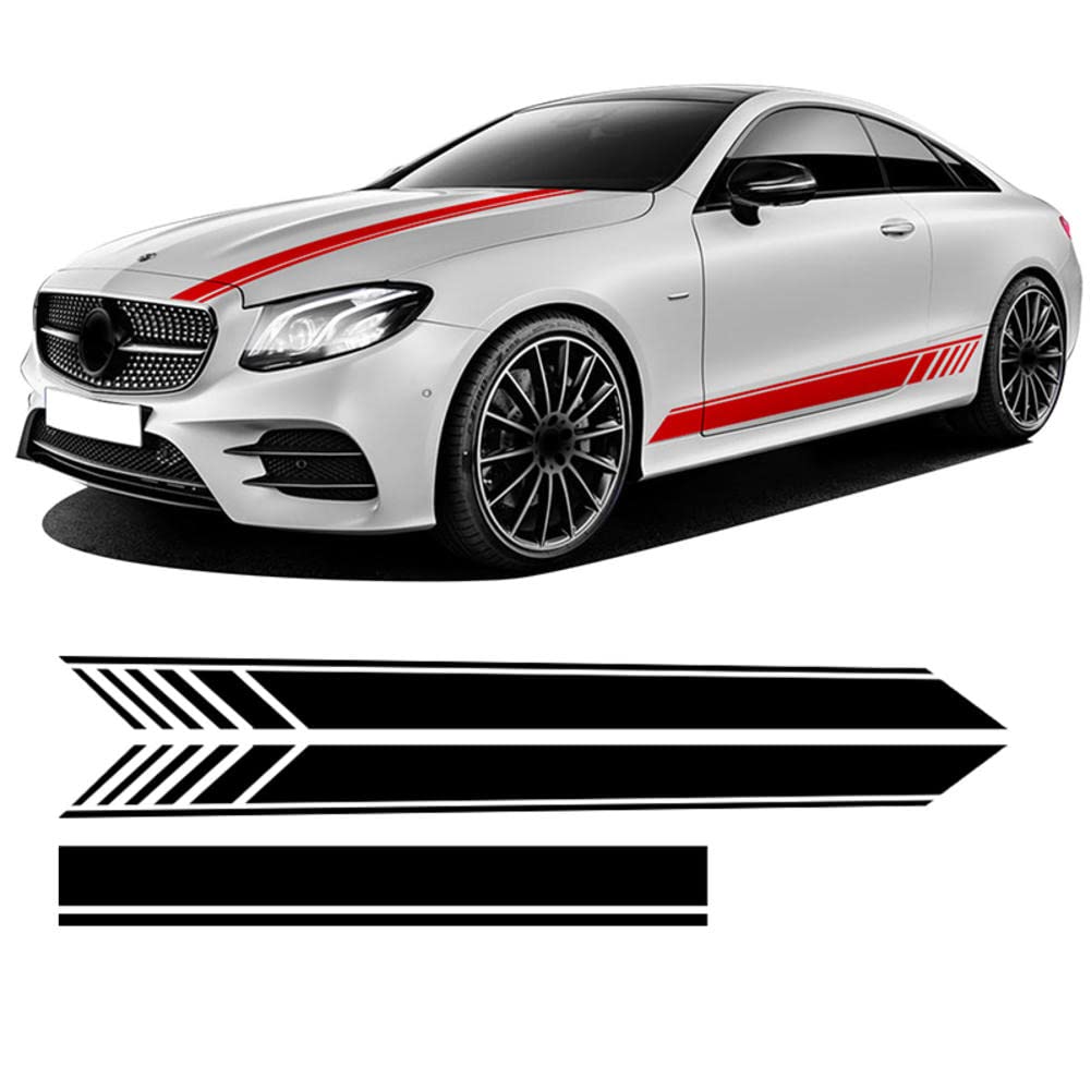 3 Stück Motorhaube Aufkleber Seitenstreifen Rock Aufkleber, Für Mercedes Benz E-Klasse W213 S213 A238 C238 E63 AMG E43 E53 E200 E220 E300 3 Stück Motorhaube Aufkleber Seitenstreifen Rock Aufkleber, Für Mercedes Benz E-Klasse W213 S213 A238 C238 E63 AMG E43 E53 E200 E220 E300 von YSLR