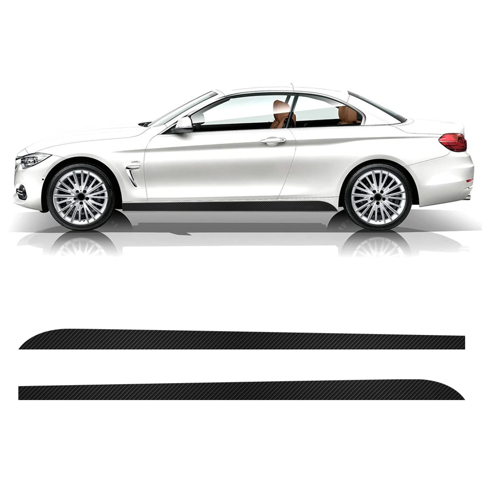 Seitenschweller Aufkleber 2 Stück Seitenstreifen Rock Aufkleber Vinyl Aufkleber,Für BMW 4er F32 F33 F36 Gran Coupe 420 428i 435i von YSLR