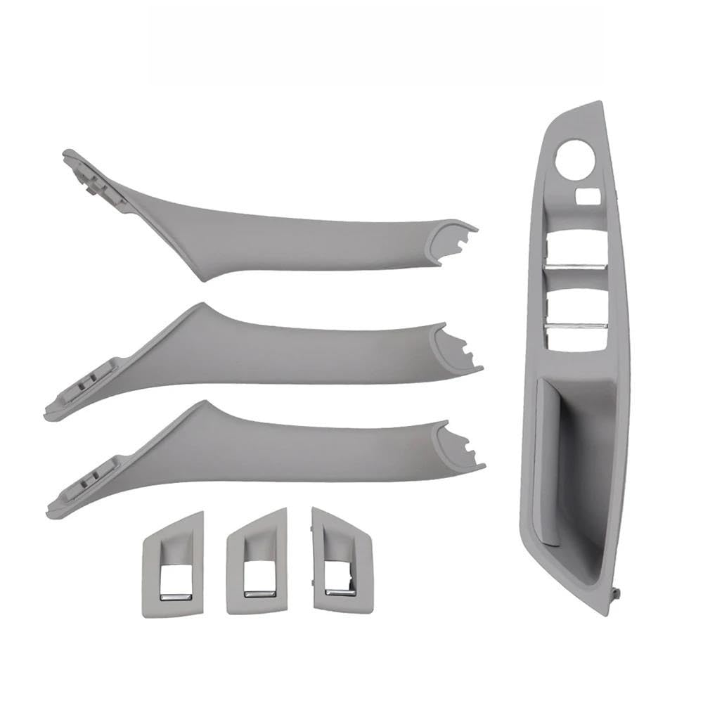 Türgriff Innen Auto-Innentür-Fensterschalter-Abdeckung, Innentürgriff-Panel, für F10 F11 F18 520 523 525 Innenhaltegriff(RHD Gray 7pcs) von YSQOFDNFD