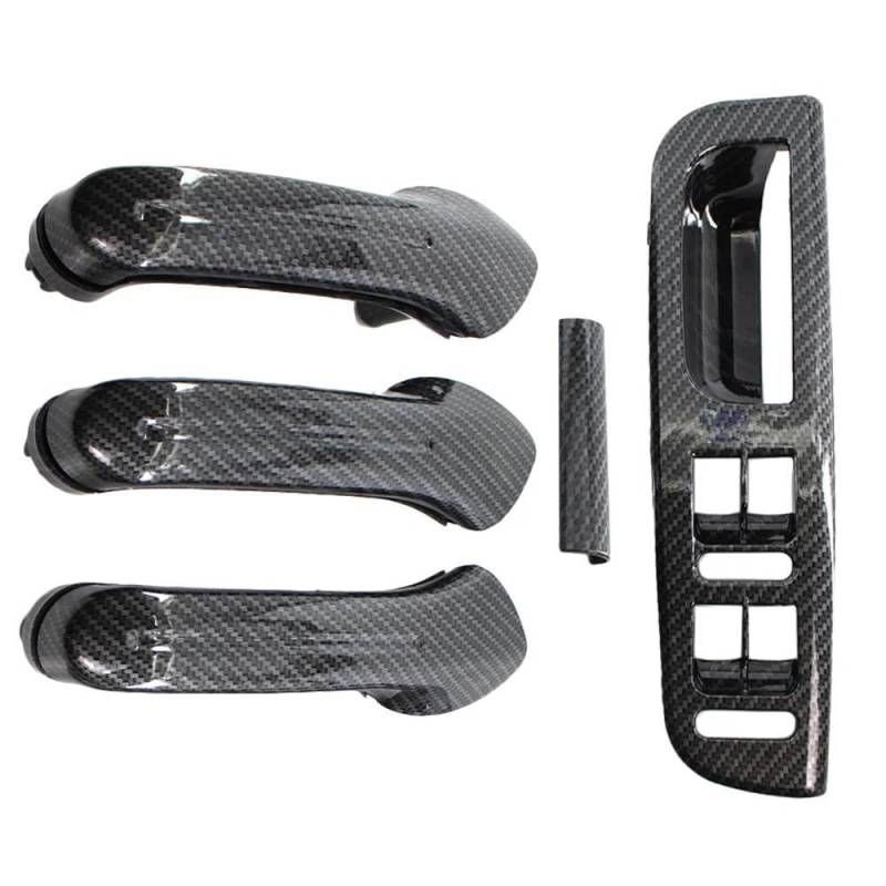 Türgriff Innen Carbon Fiber Innentür Haltegriff Abdeckung Schalter Lünette LHD/RHD Für VW Für Jetta Für Golf MK4 1998-2004 Innenhaltegriff(Rechtslenker) von YSQOFDNFD