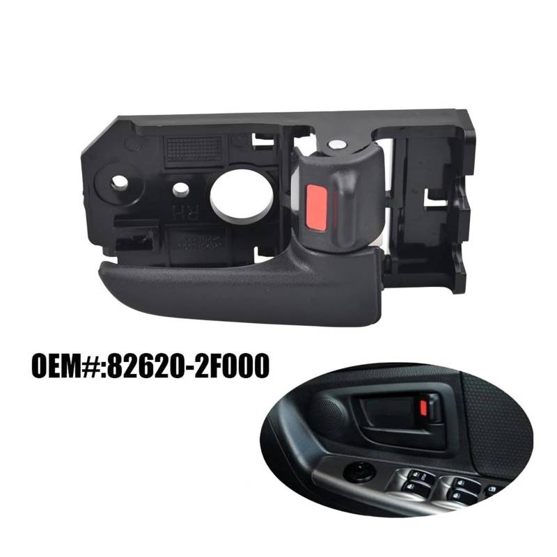 Türgriff Innen Für KIA Für CERATO 2004-2012 Tür Innen Griff Montage OEM82610-2F010 82620-2F010 Tür Innen Griff Innenhaltegriff(Black Right) von YSQOFDNFD