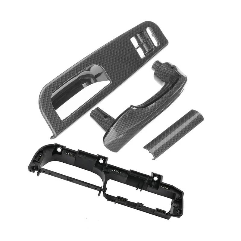 Türgriff Innen Innentür Haltegriff Abdeckung Schalter 3B1867171D 1J4867180A Für VW 2 Tür Für Jetta Für Bora Für Golf Für MK4 Innenhaltegriff(Carbon Fibre Set) von YSQOFDNFD