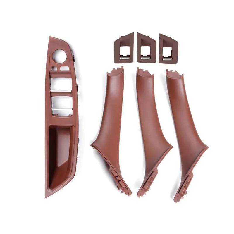 Türgriff Innen LHD Auto-Innentür-Armlehnen-Innenzuggriff-Set für 5er F10 F11 523i 525i 528i 530i Innenhaltegriff(LHD Redbrown) von YSQOFDNFD