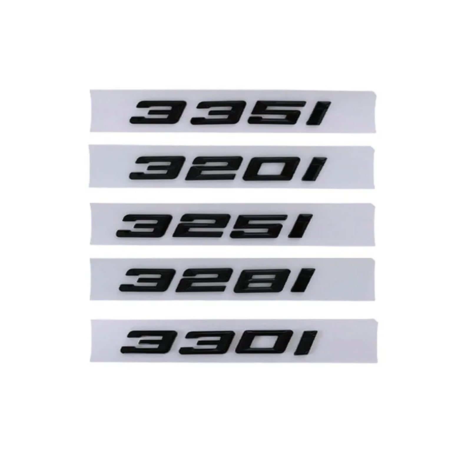 YSRWTBBA 3D-ABS-Buchstaben Auto-Heckkofferraum-Abzeichen-Emblem 316i 318i 320i 325i 328i 330i 335i 340i Logo Kompatibel mit F30 F31 G20 G21 G28 Zubehör, einfach abziehen und ab von YSRWTBBA