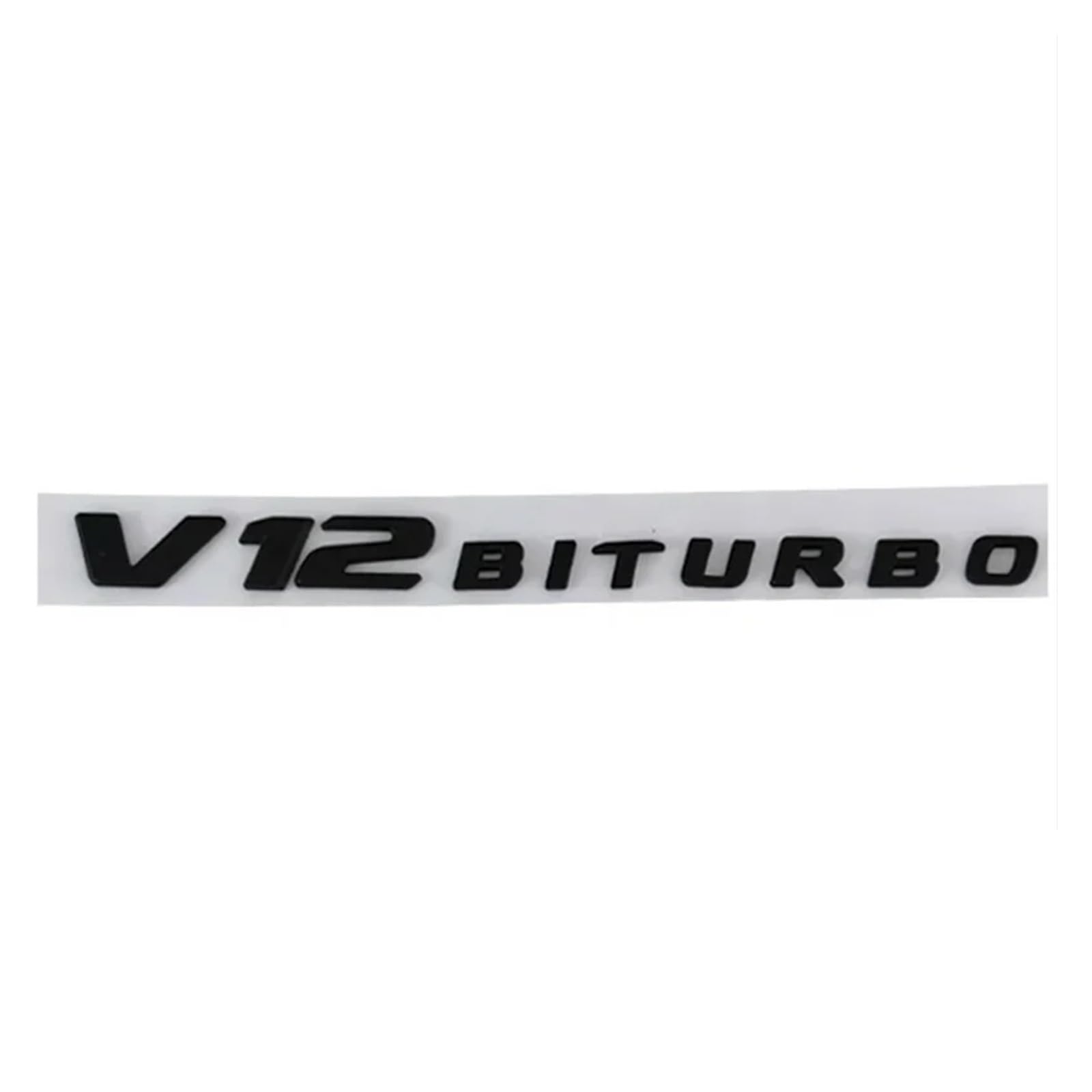 YSRWTBBA 3D ABS V12 BITURBO Auto-Lettre-Seitenemblem, kompatibel mit S65 G65 SL65 W222 W221 R230 R231 W463 W464, Aufkleber, Zubehör, einfach abziehen und abzi(Flat Matte Black) von YSRWTBBA