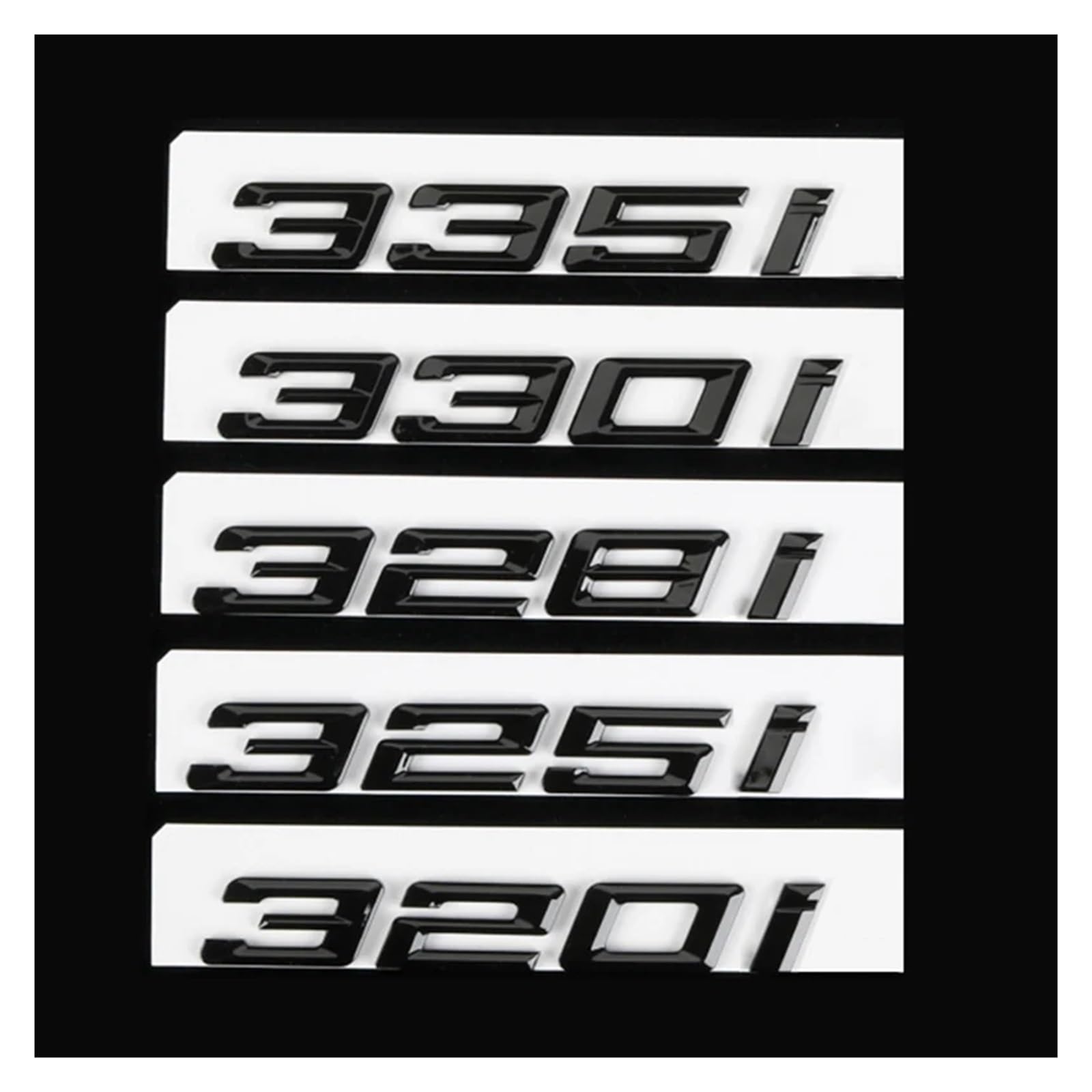 YSRWTBBA 3D-Autobuchstaben, kompatibel mit 325i 328i 330i 335i 340i 320i F30 E90 G20 E46 E36, Schriftzug, Emblem, Logo, Abzeichen, Aufkleber, Kofferraumzubehör, einfach abziehe von YSRWTBBA