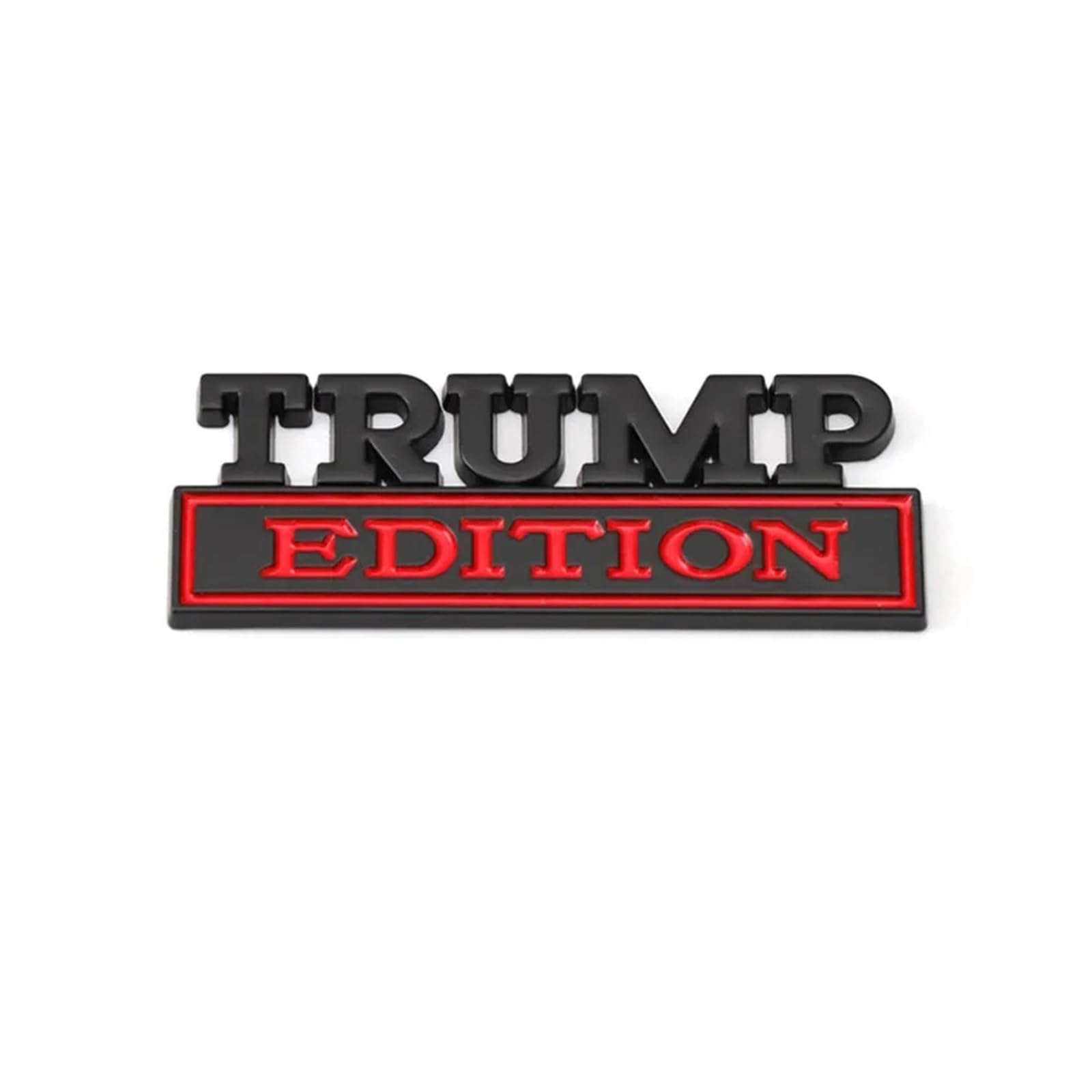 YSRWTBBA 3D Trump Edition Brief Metallbeschriftung Auto Modifikation Blatt Platte Auto Logo Heckbox Legierung Beschriftung Auto Aufkleber Zubehör, einfach abziehen und abzi(Bla von YSRWTBBA