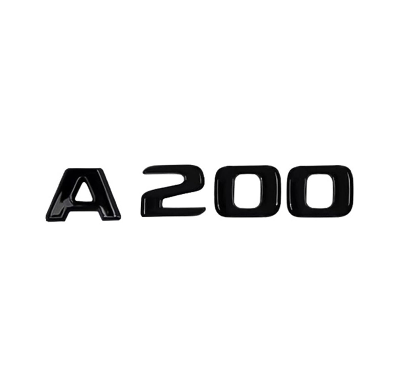 YSRWTBBA Auto-3D-ABS-Kofferraumbuchstaben, Logo-Abzeichen, Emblem, Aufkleber, kompatibel mit A-Klasse A35 A45 A200 A220 4Matic W169 W176 W177, einfach abziehen und abzi(A200) von YSRWTBBA