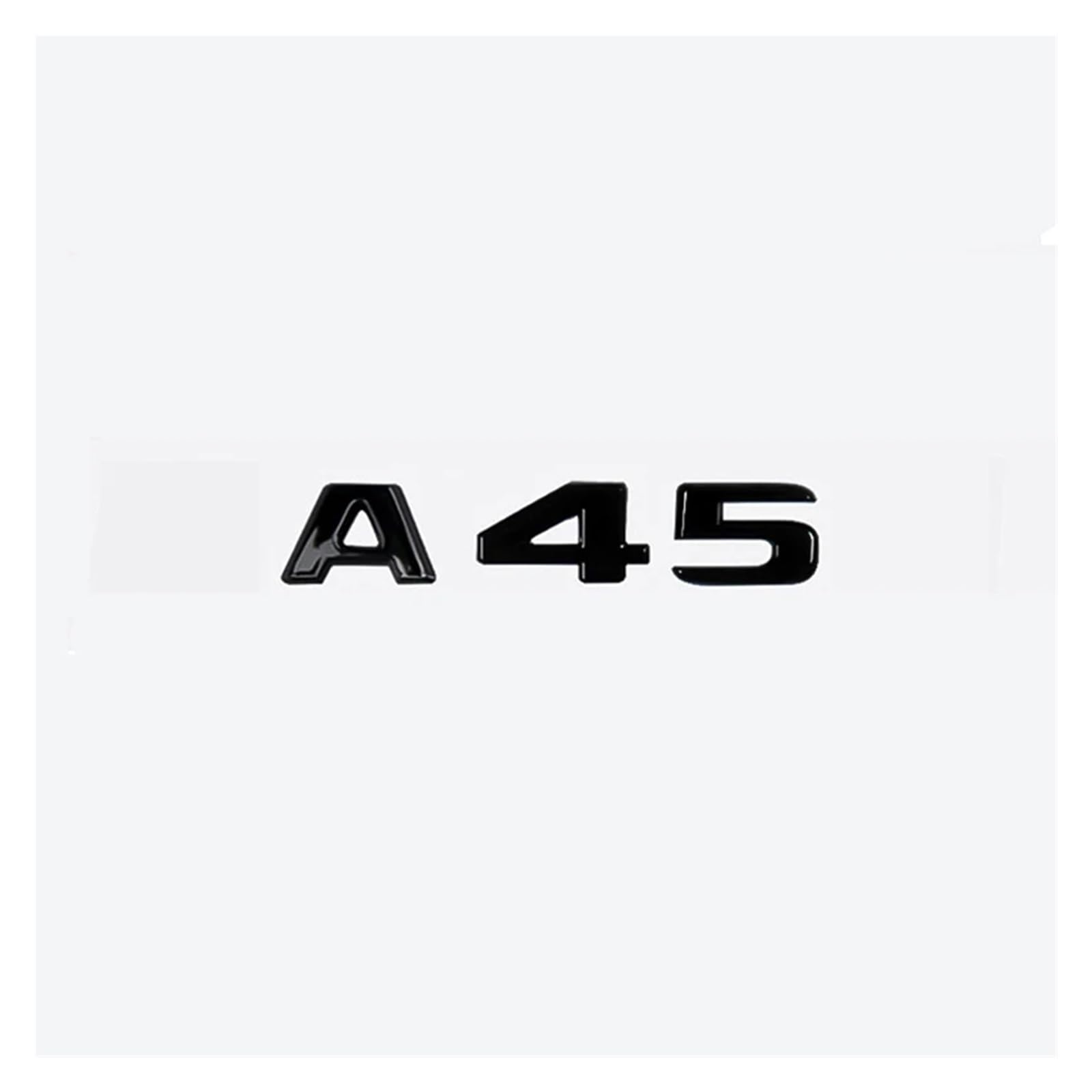 YSRWTBBA Auto-3D-ABS-Kofferraumbuchstaben, Logo-Abzeichen, Emblem, Aufkleber, kompatibel mit A-Klasse A35 A45 A200 A220 4Matic W169 W176 W177, einfach abziehen und abzi(A45) von YSRWTBBA
