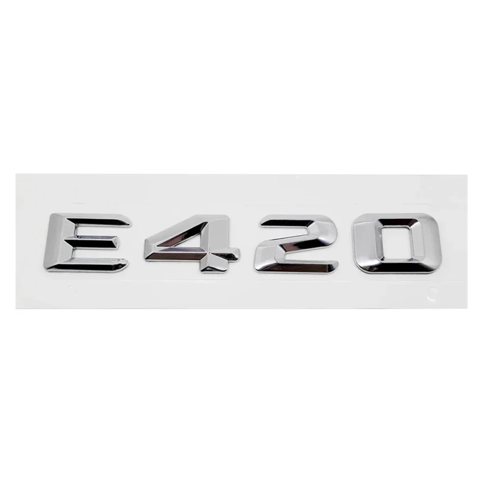 YSRWTBBA Auto-Kofferraum-Nummernbuchstaben-Aufkleber, Heckbox-Emblem, kompatibel mit E-Klasse E300 E320 E350 E400 E420 E430 E500 E550, einfach abziehen und abzi(E420-Silver) von YSRWTBBA