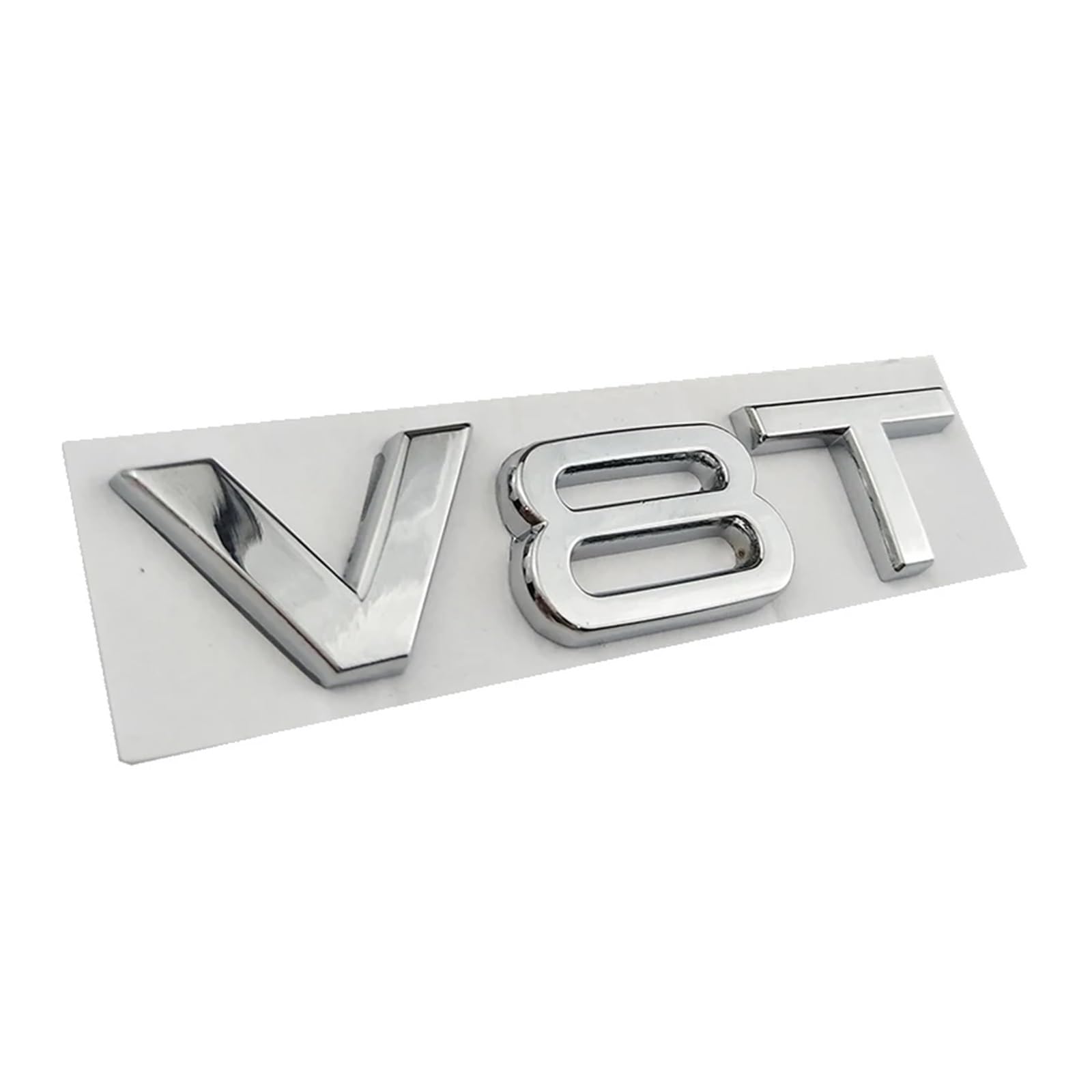 YSRWTBBA Auto-Styling 3D-Metall V6T V8T V6 V8 T Kotflügel Seitenkarosserie Emblem Heckklappe Kotflügel Abzeichen Aufkleber Kompatibel mit A4 A3 A5 A6 A1 Q3 Q5 Q7, einfach abzie von YSRWTBBA