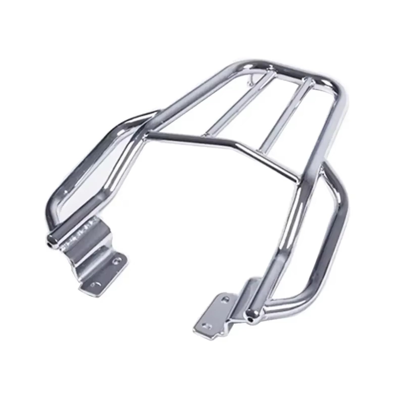 Motorrad Gepäckträger Kompatibel Mit Yamaha Für YS125 Für YS150 Für YS250 Motorrad Hinten Gepäck Fall Rack Hinten Seite Sattel Tasche Box(Silver) von YSSLYEU