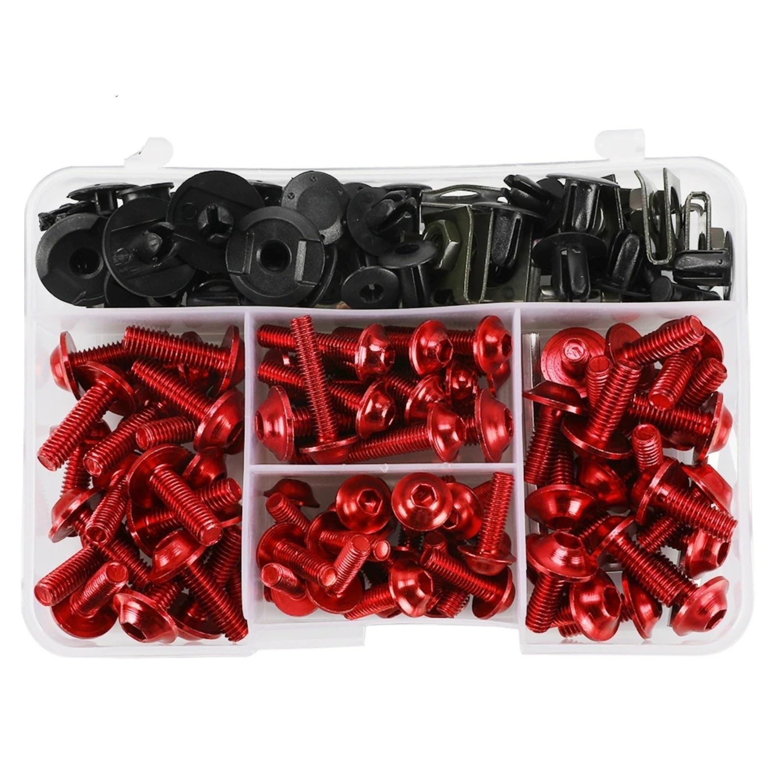 Motorrad Schrauben Muttern Für Africa Für Twin Für RD04 Für RD07 Für RD07A Motorrad Verkleidung Für Bolzen Schrauben Kit Mutter Clips Aluminium Motorrad Sportbike Komplette Verkleidung Schrauben(Red) von YSSLYEU