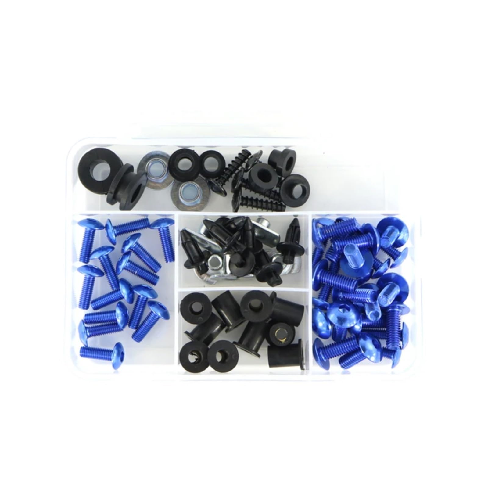 Motorrad Schrauben Muttern Für CBR600RR 2003 2004 2005 2006 Motorrad Komplettes Vollverkleidungsschrauben-Kit Schraube Windschutzscheibe Für Bolzenclips Motorradschrauben Schrauben Muttern(Blue) von YSSLYEU