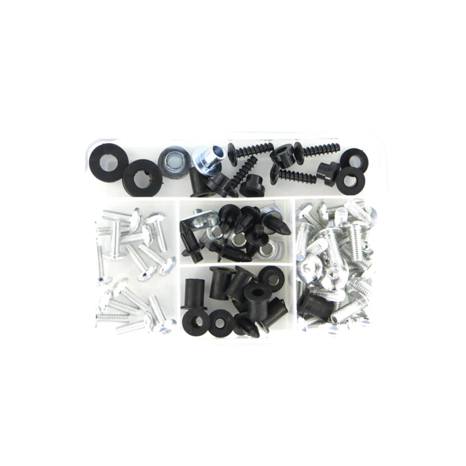 Motorrad Schrauben Muttern Für CBR600RR 2003 2004 2005 2006 Motorrad Komplettes Vollverkleidungsschrauben-Kit Schraube Windschutzscheibe Für Bolzenclips Motorradschrauben Schrauben Muttern(Silver) von YSSLYEU