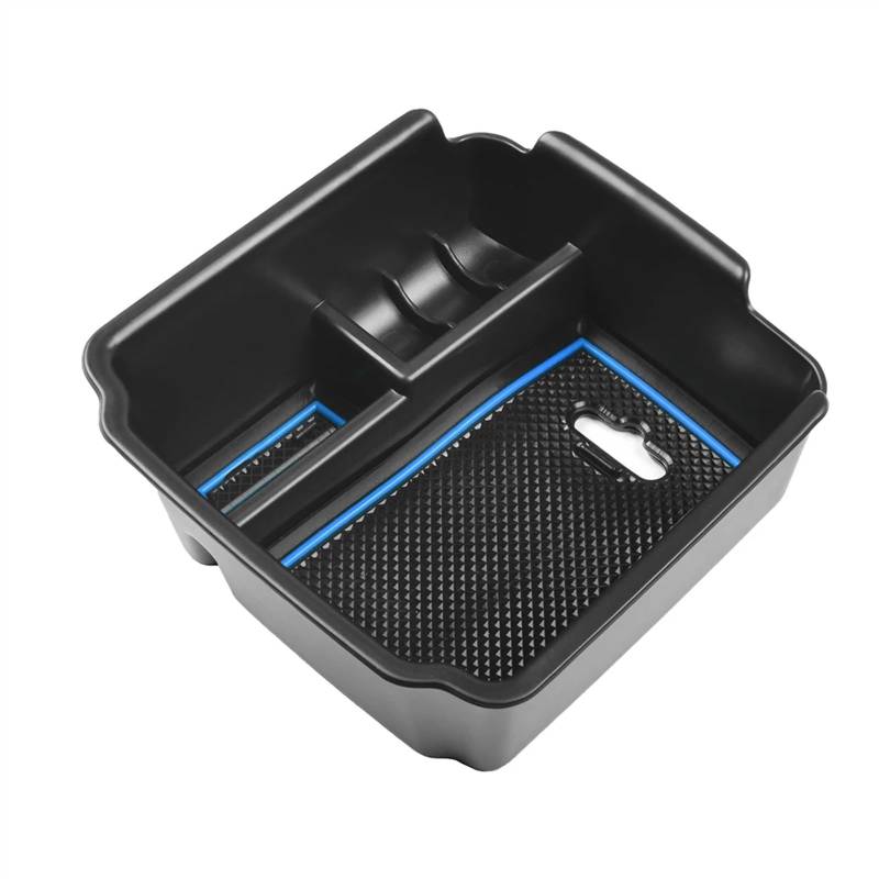 YSSLYEU Armlehne Handschuhfach Kompatibel Mit VW Für Tiguan 2018 2019 2020 2021 2022 2023 2024 Auto-Armlehnen-Aufbewahrungsbox Center Tray Organizer Innenzubehör(Blue) von YSSLYEU