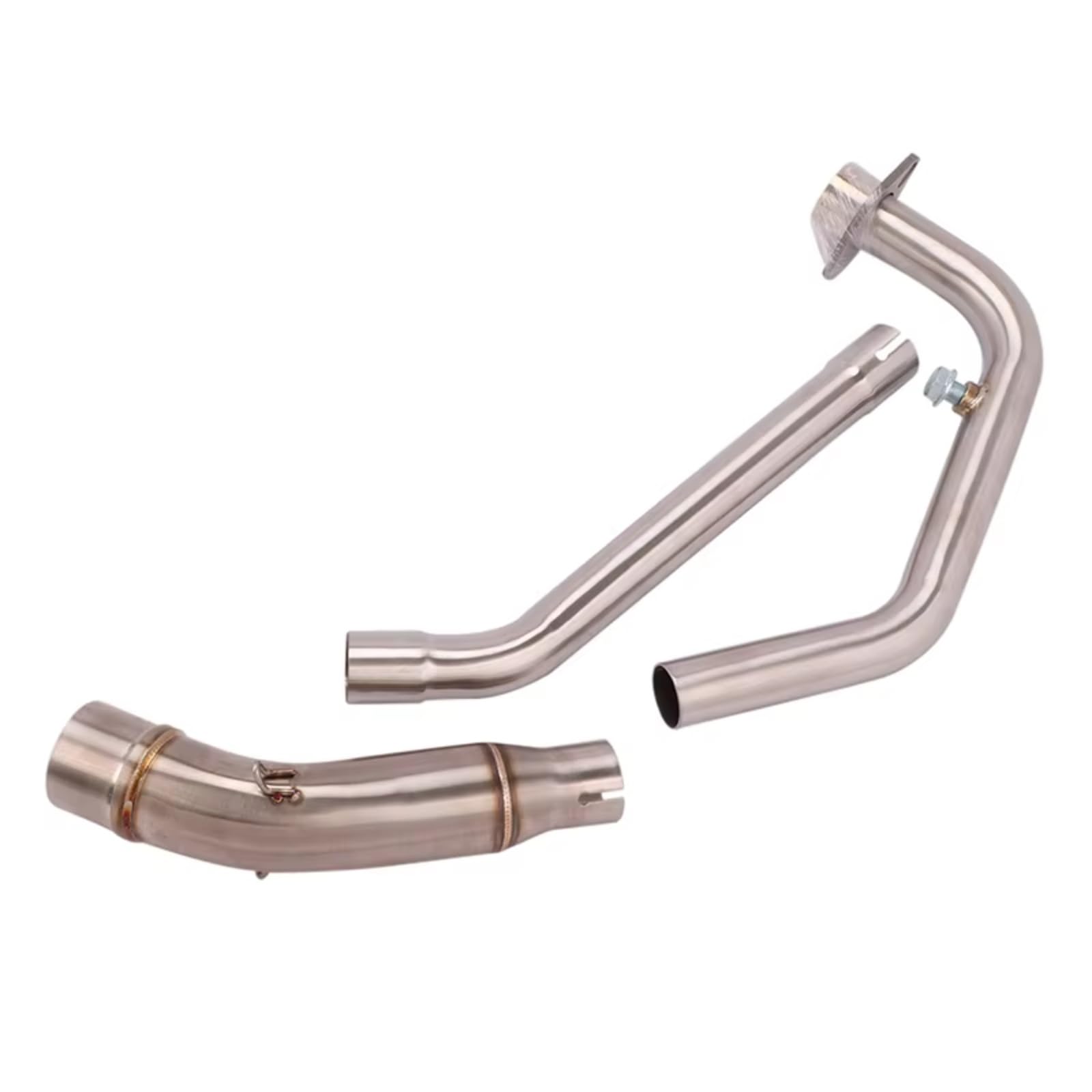 YSSLYEU Motorrad Auspuffrohr Für CBR125 Für CBR125R Für CB125R Für CB125 2017-2021 Slip-On-Motorradauspuffschalldämpfer Für Escape Modify Front Mid Link Pipe von YSSLYEU